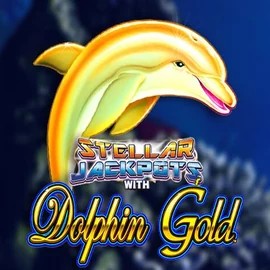 Dolphin Gold with Stellar Jackpots slot logo by Lightning Box Game at Flagman Casino