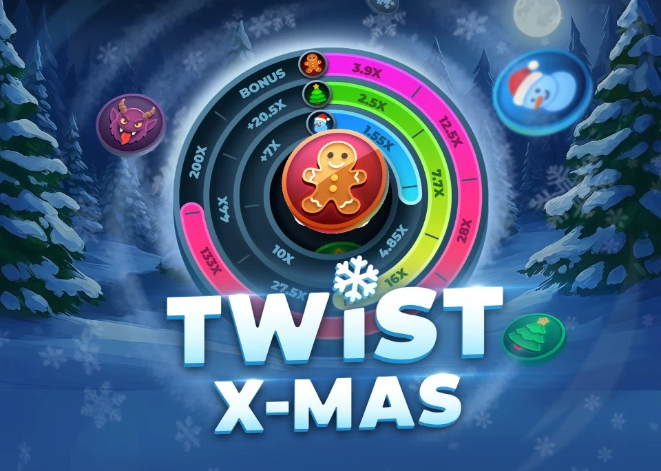 Twist X-mas slot logo by InOut at Flagman Casino